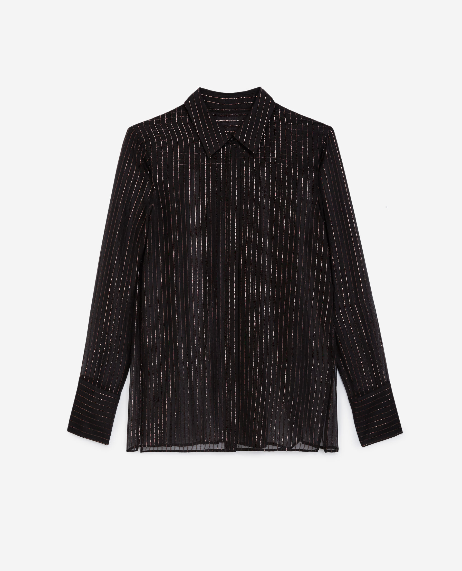 Classic black shirt with thin stripes The Kooples