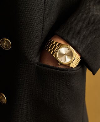 The Kooples UNISEX GOLD uhr mit goldenem wappen
