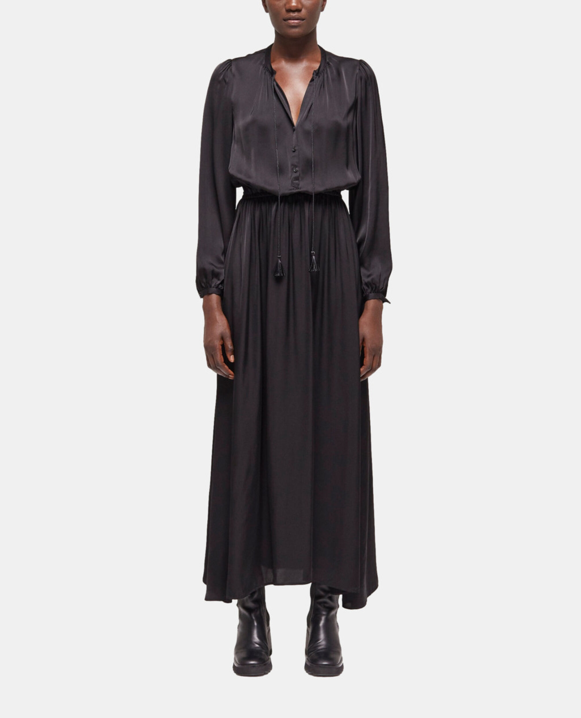 Robe longue noire, BLACK, hi-res image number null