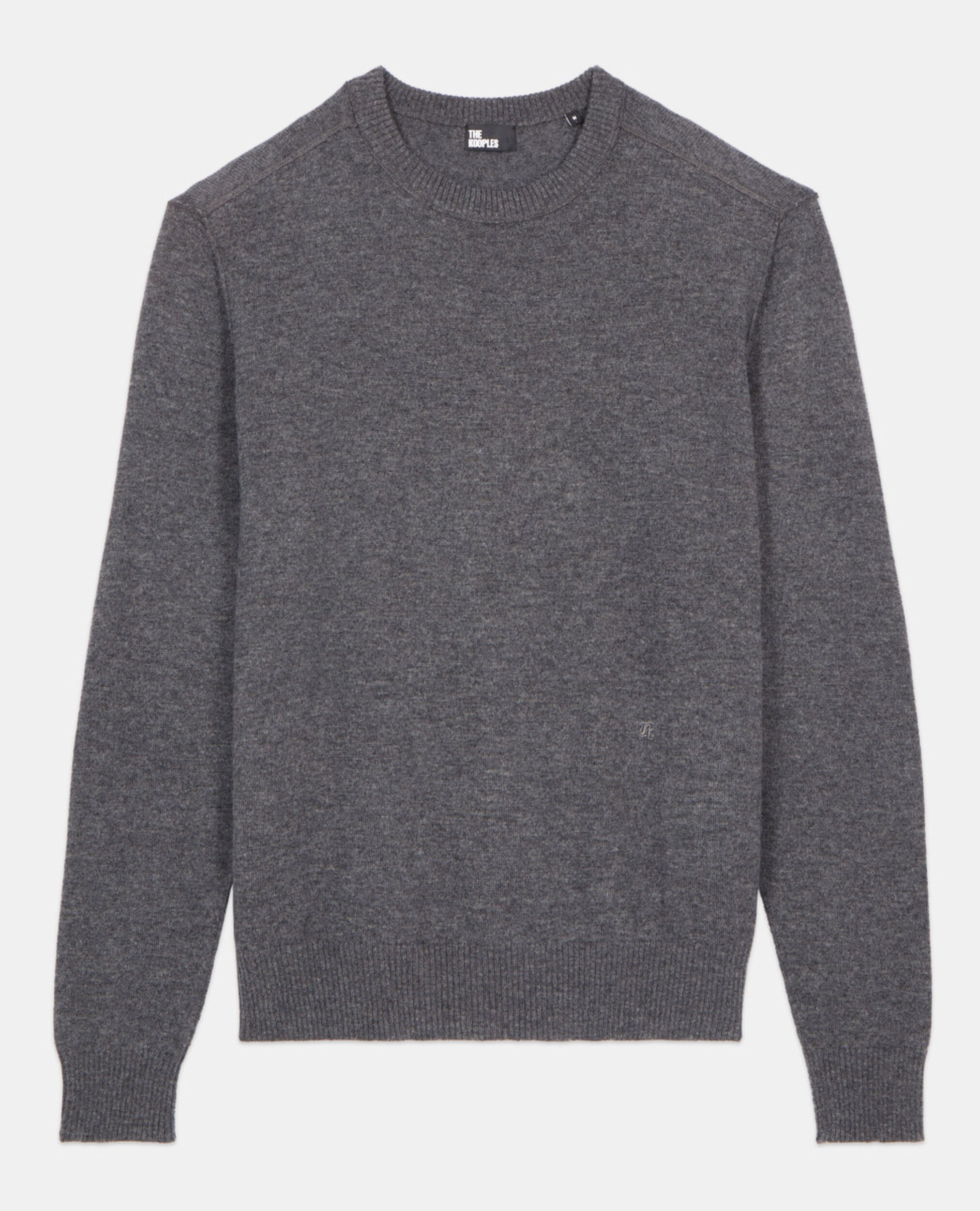 Grey wool sweater, MIDDLE GREY MEL, hi-res image number null