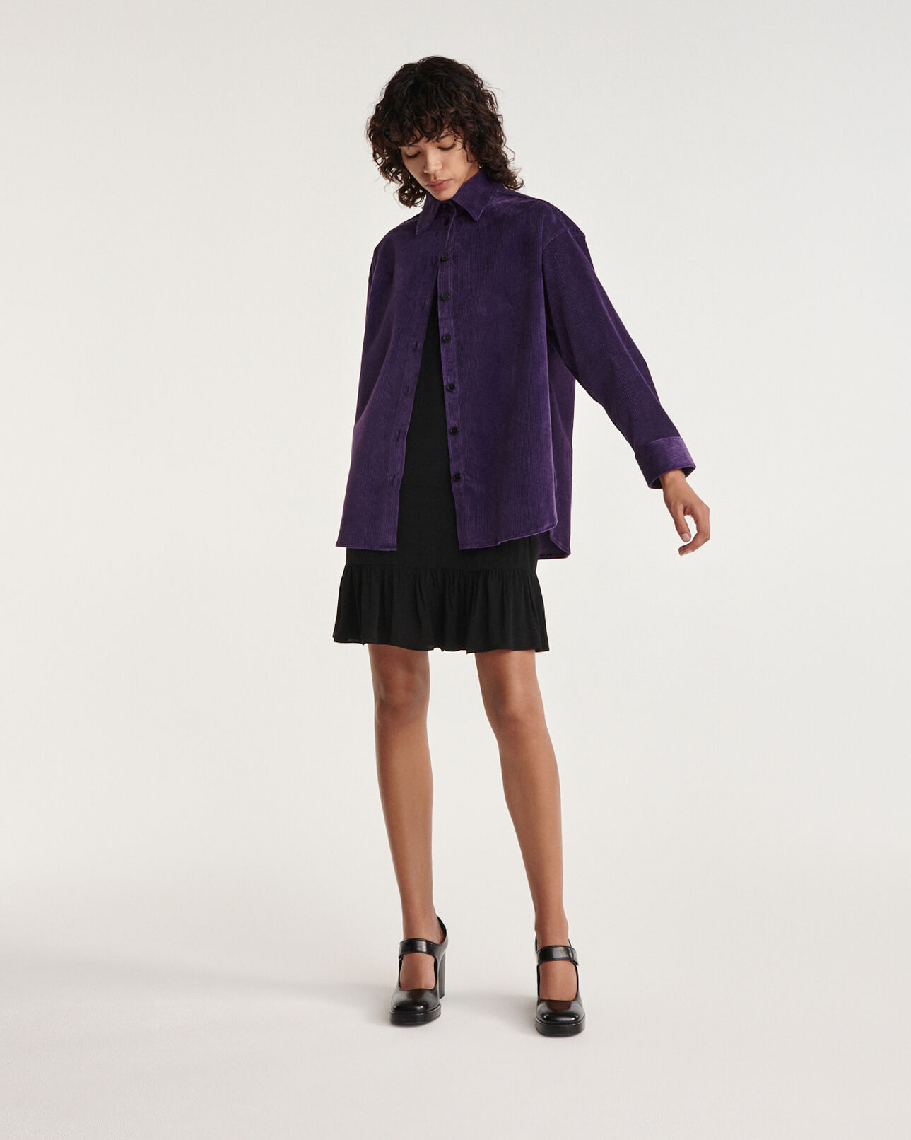 The Kooples DAMEN PRUNE kordhemd violett weit