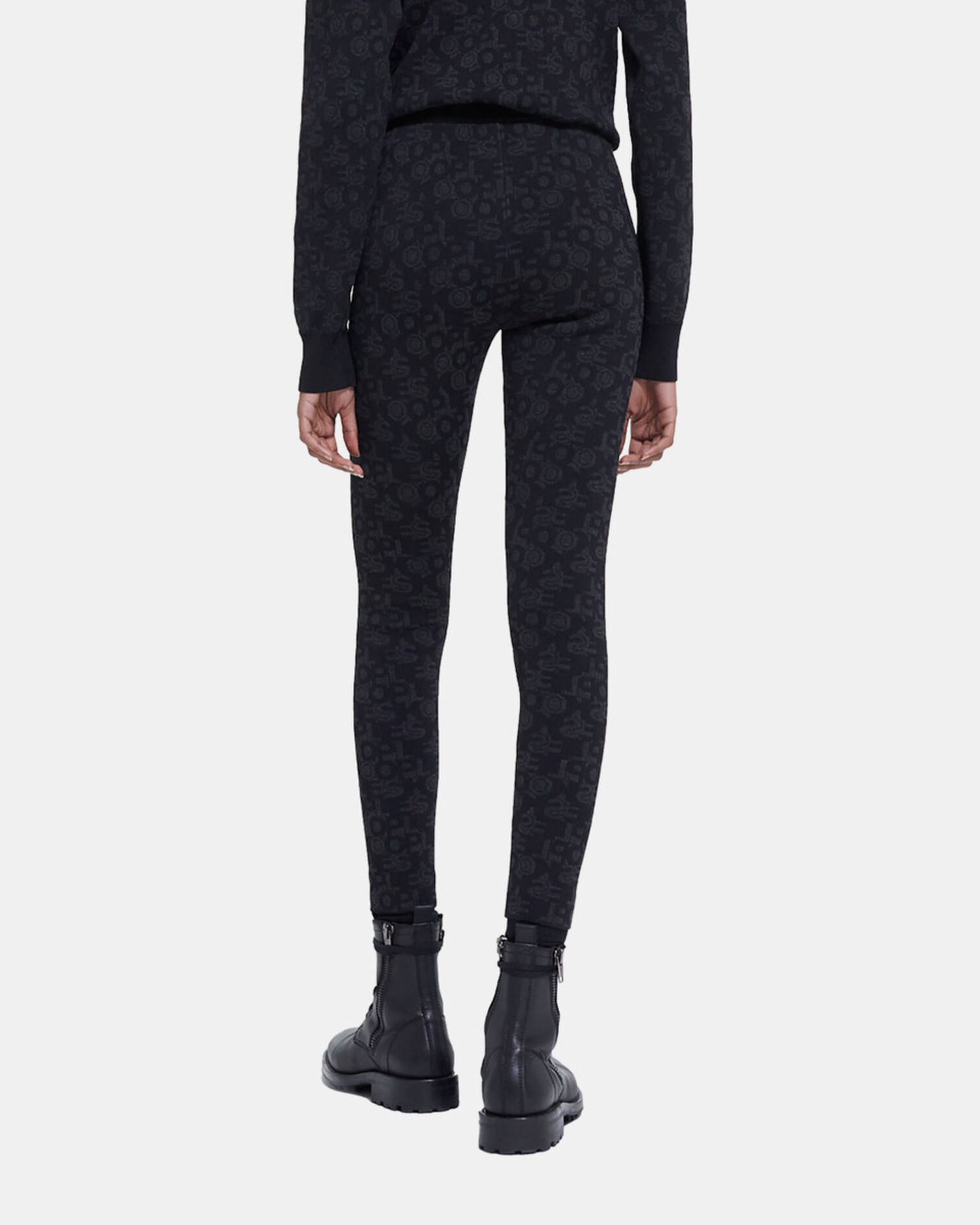 Legging logo The Kooples noir, BLACK DARK GREY, hi-res image number null
