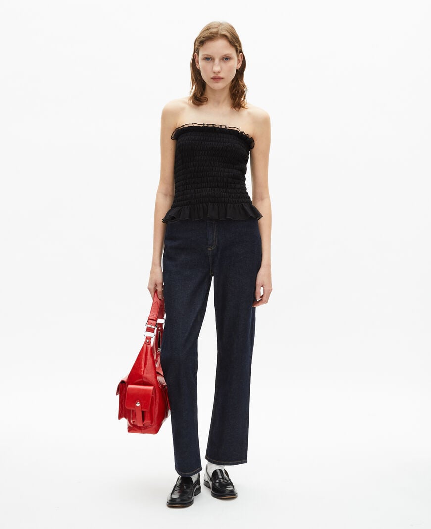 The Kooples FEMME BLACK top bustier smoké noir