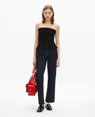 The Kooples FEMME BLACK top bustier smoké noir