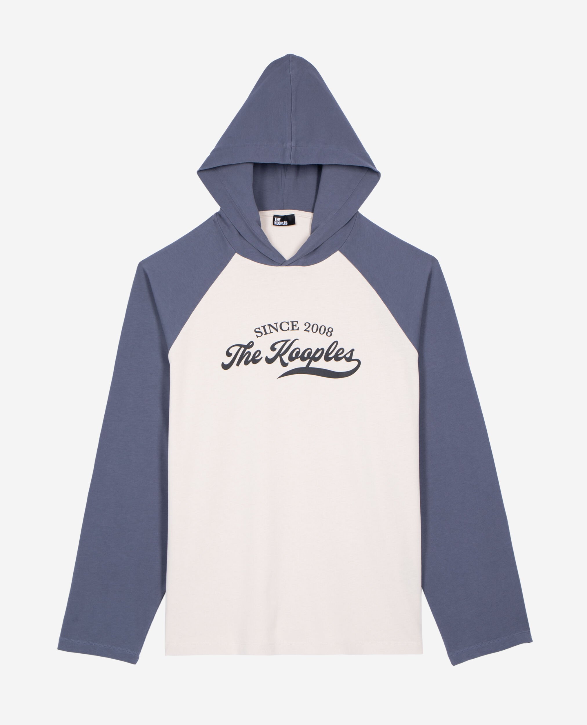 Long-sleeved T-shirt with beige logo, BEIGE GREY, hi-res image number null