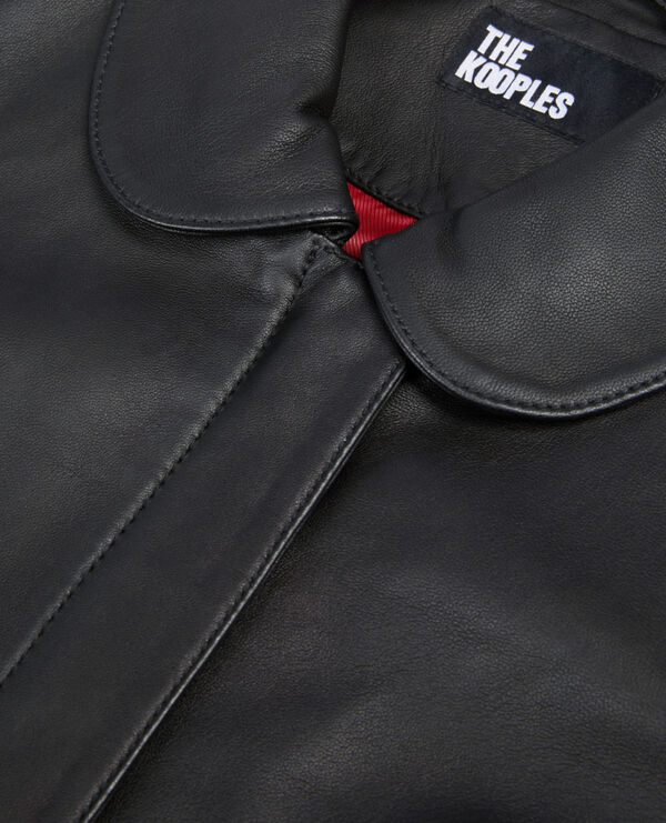 The Kooples FEMME BLACK veste en cuir noir