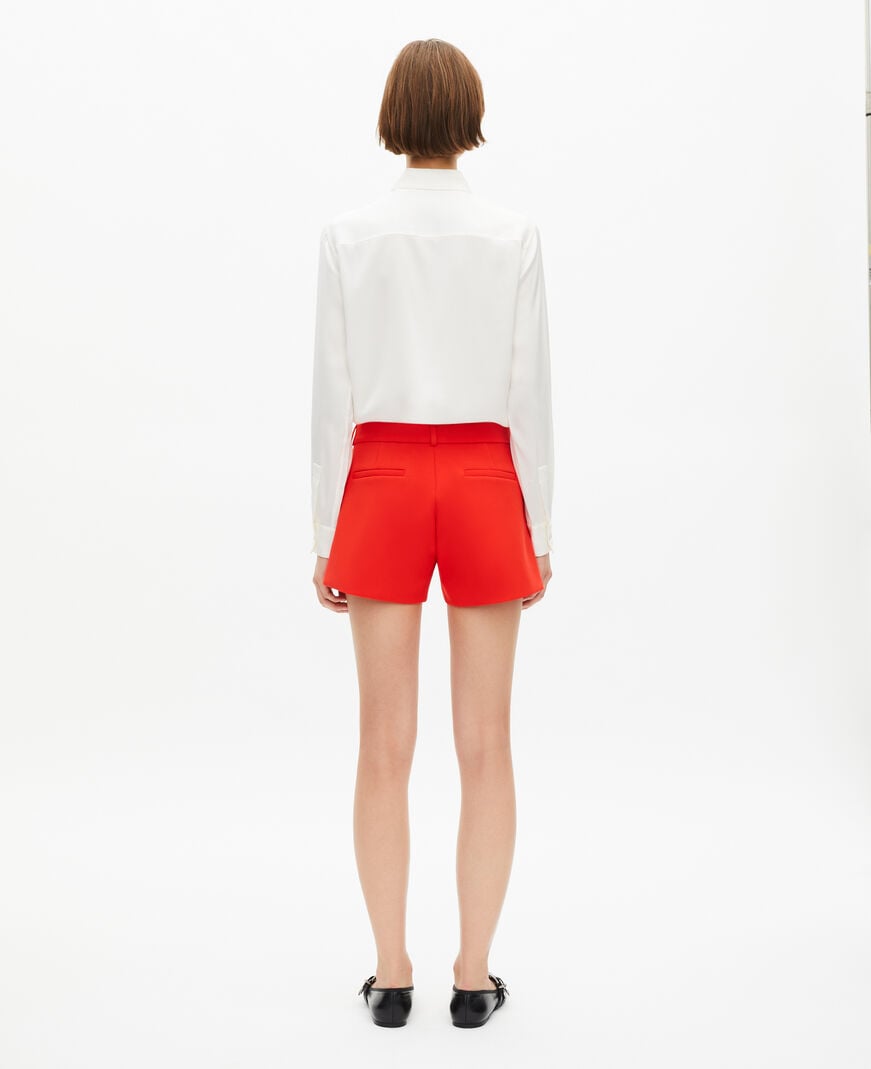 The Kooples FEMME ORANGE short tailleur orange en crêpe