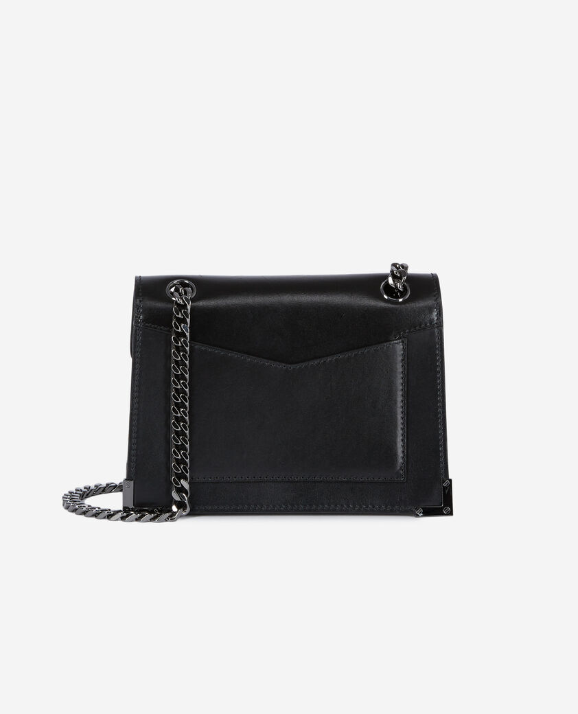 The Kooples WOMEN BLACK emily small bag in smooth black leather