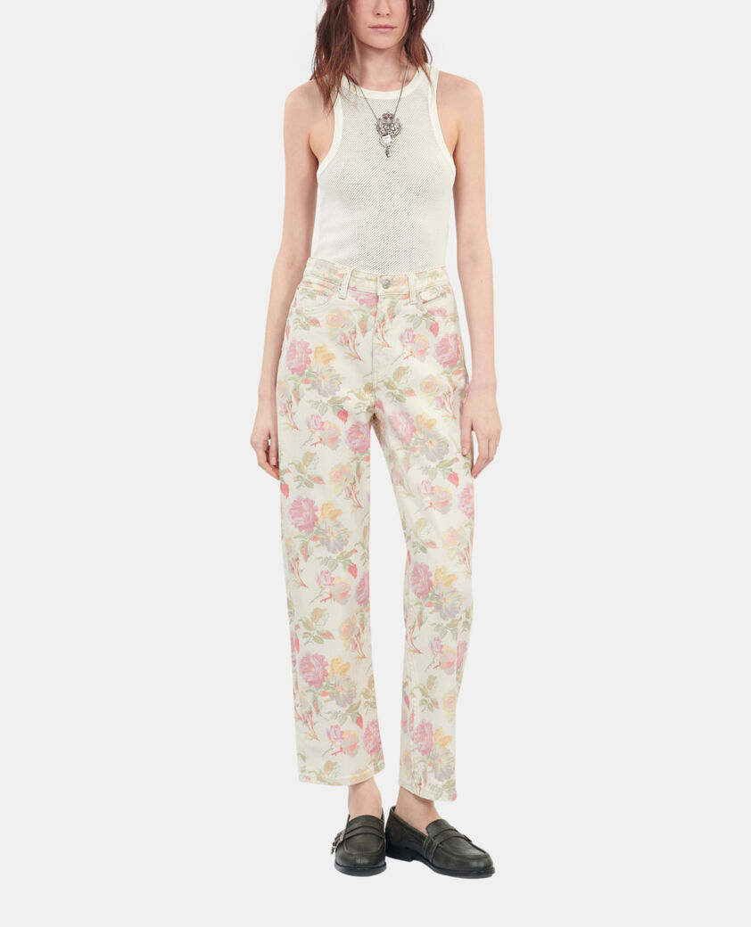 The Kooples F ECRU blazon ecru tank top