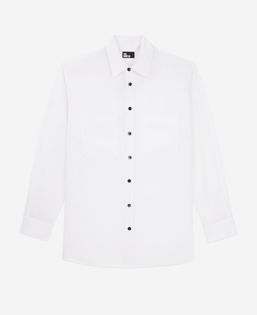The Kooples DAMEN ECRU weißes hemd aus seide