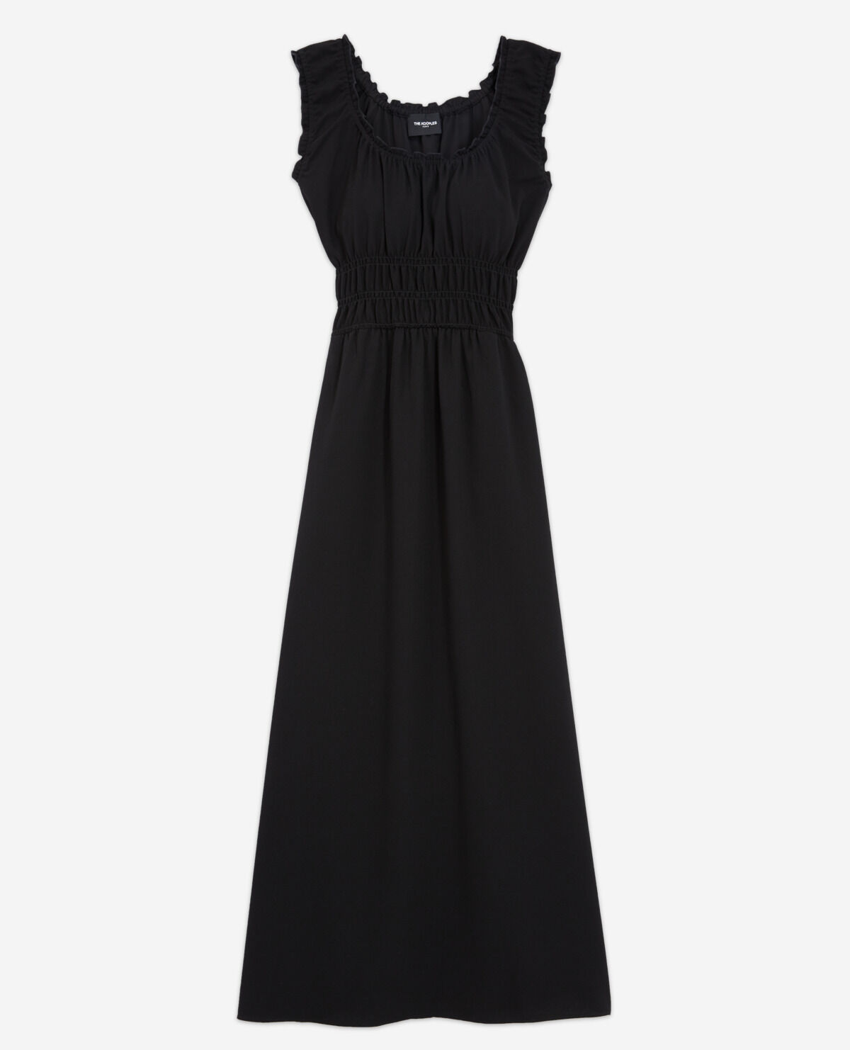 Robe noire habill e longue d collet e The Kooples