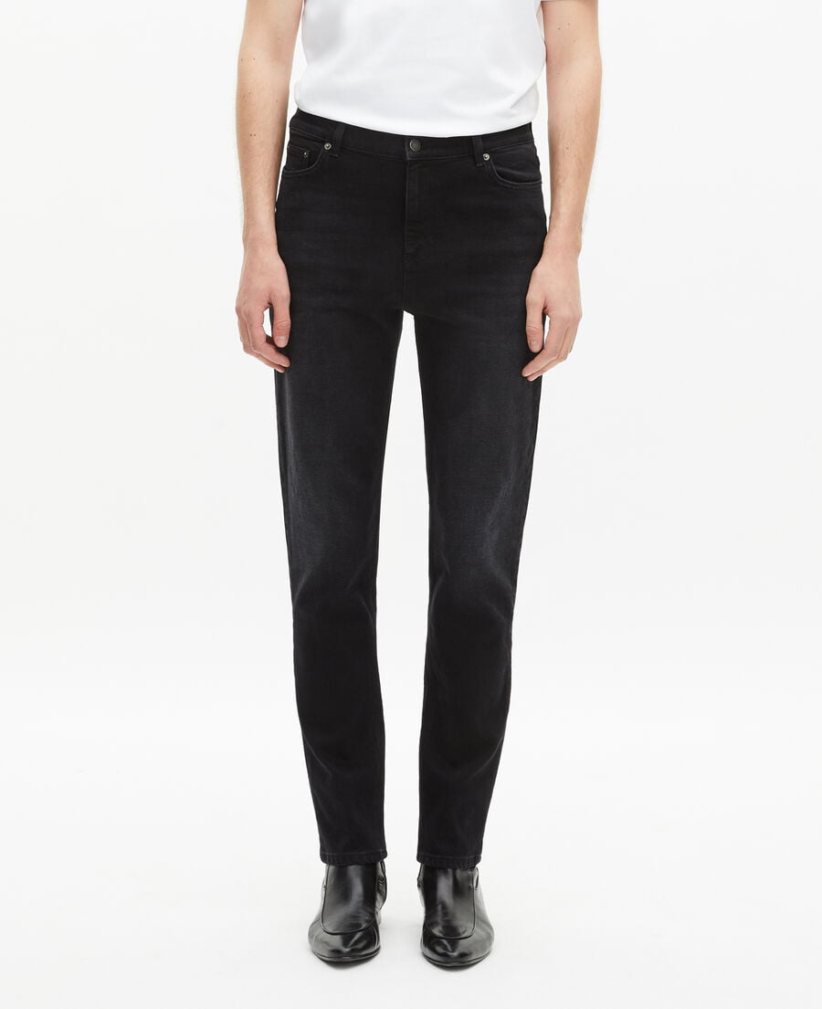The Kooples HOMME BLACK WASHED jean slim noir