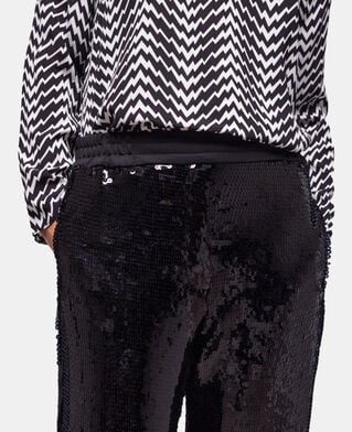 The Kooples FEMME BLACK pantalon à sequins noir