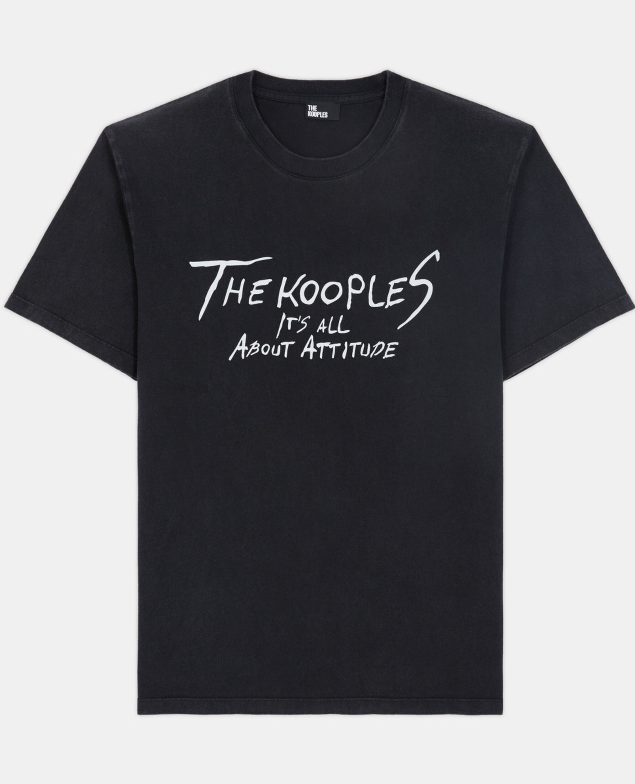 Schwarzes T-Shirt mit The Kooples Logo, BLACK WASHED, hi-res image number null