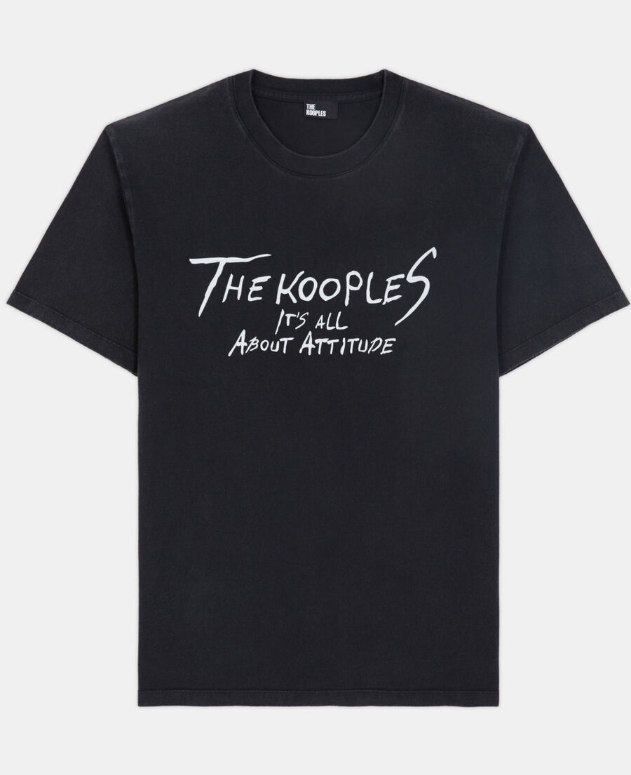schwarzes t-shirt mit the kooples logo