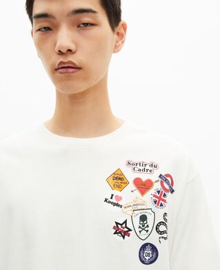 The Kooples H ECRU ecru pines-effect printed t-shirt