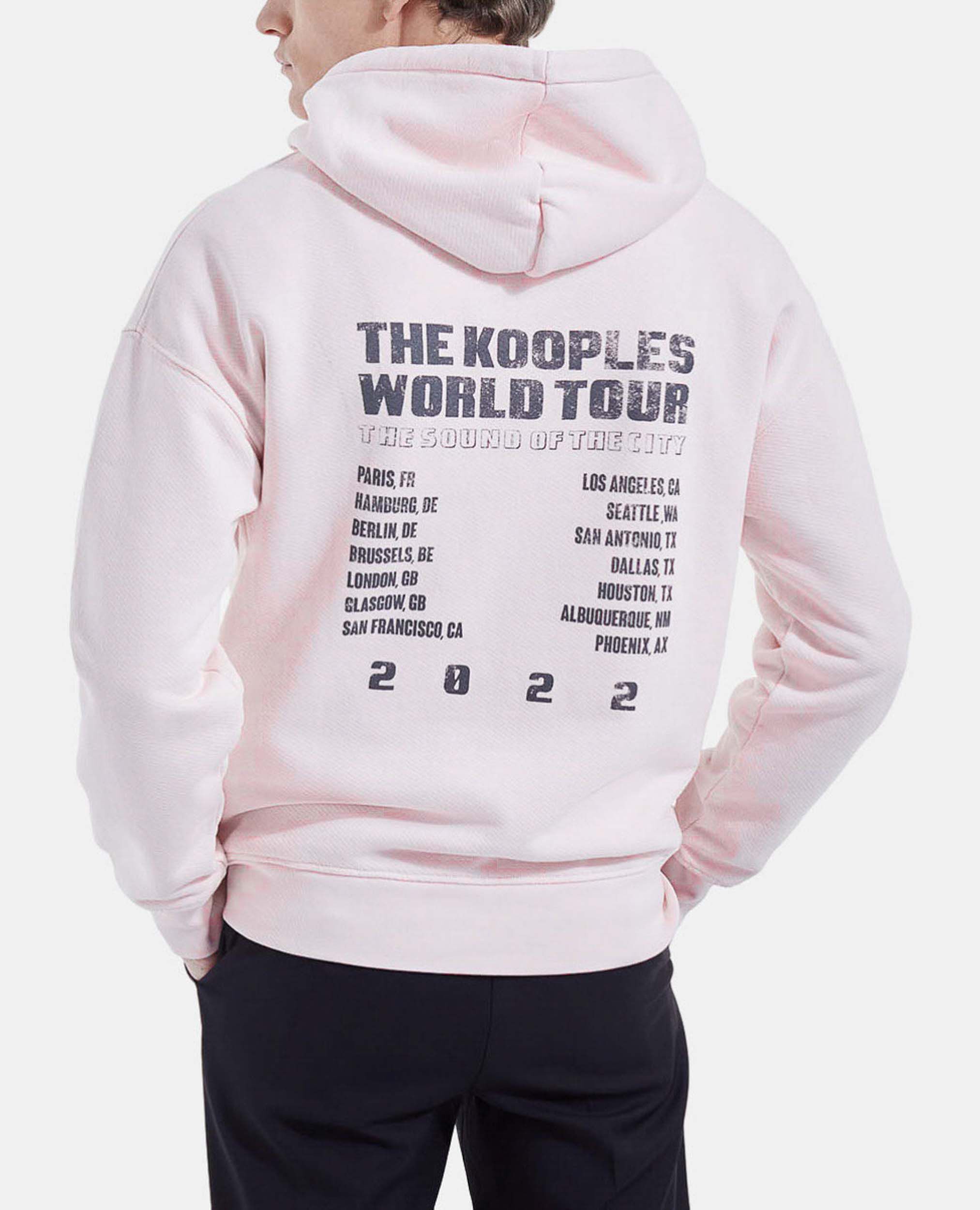 Sweat coton rose inscription blanche
