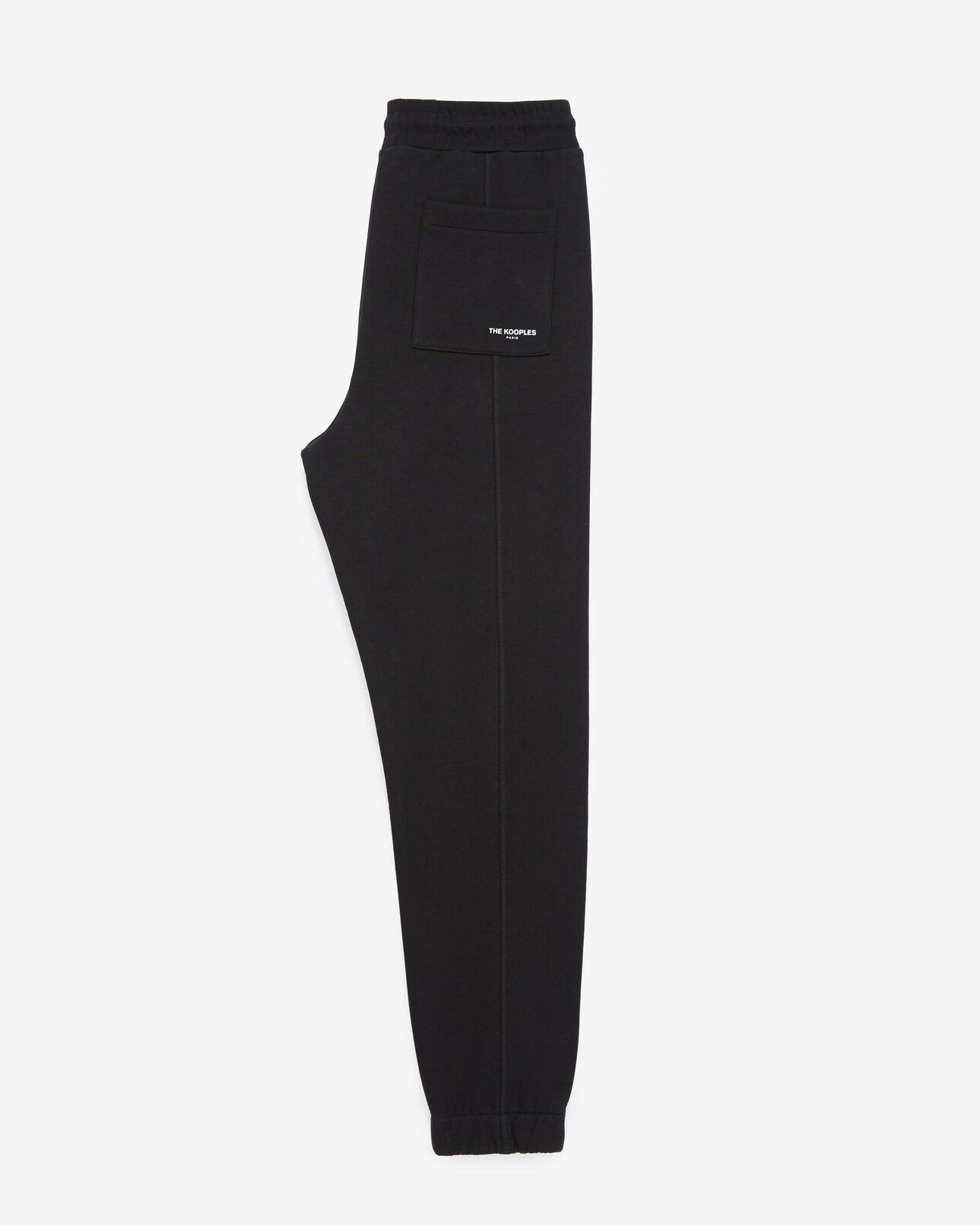 The Kooples HOMME BLACK jogging noir imprimé the kooples latéral