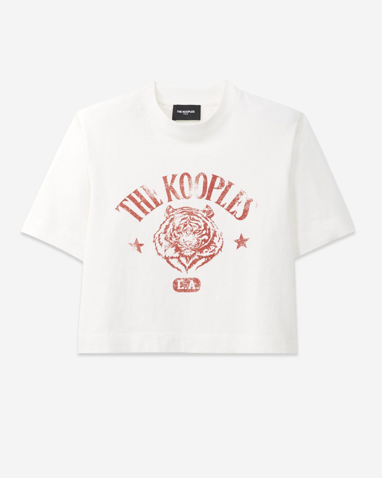 The Kooples FEMME ECRU t-shirt cropped