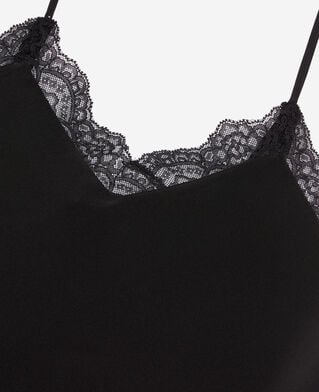 The Kooples WOMEN BLACK black silk camisole