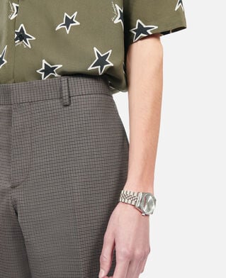 The Kooples MEN BROWN brown wool suit trousers