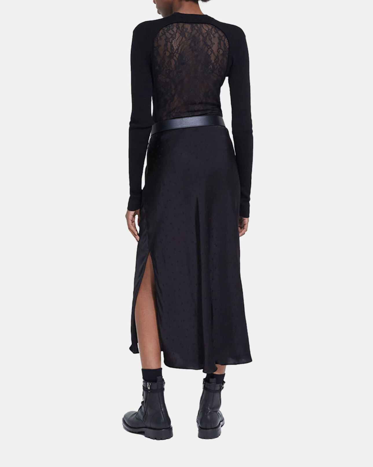 The Kooples FEMME BLACK jupe longue imprimée