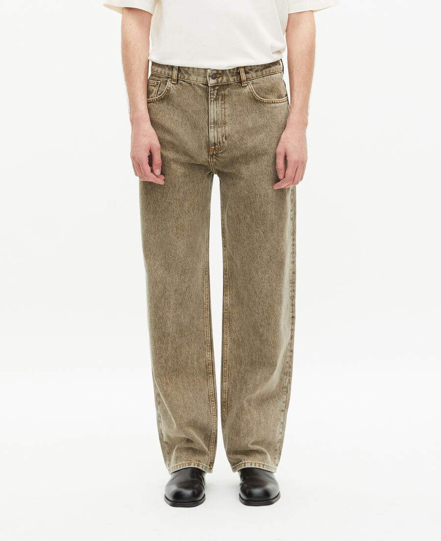 The Kooples HOMME OLIVE jean droit olive