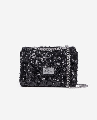 The Kooples WOMEN BLACK emily soft bag with black sequins