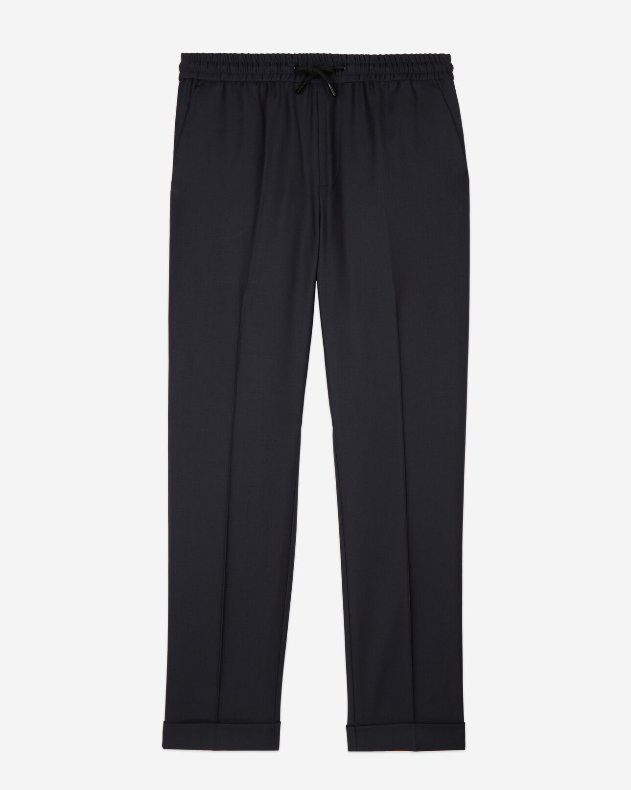 The Kooples HOMME DARK NAVY pantalon droit en laine bleu marine