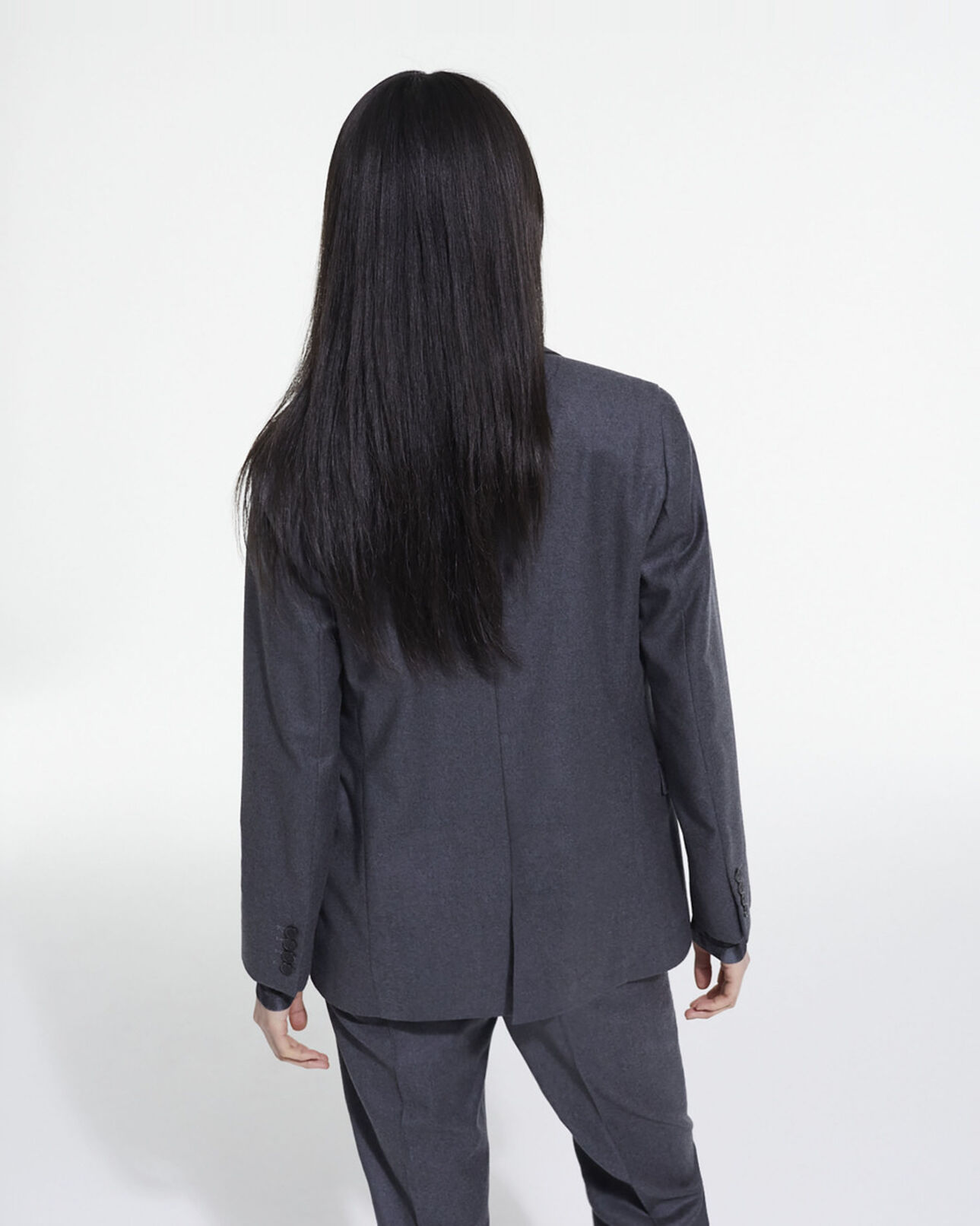 The Kooples DAMEN GREY graue anzugjacke aus wolle