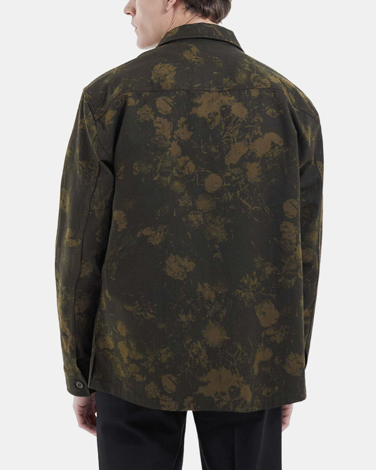 The Kooples MEN KAKI khaki cotton jacket with camouflage print