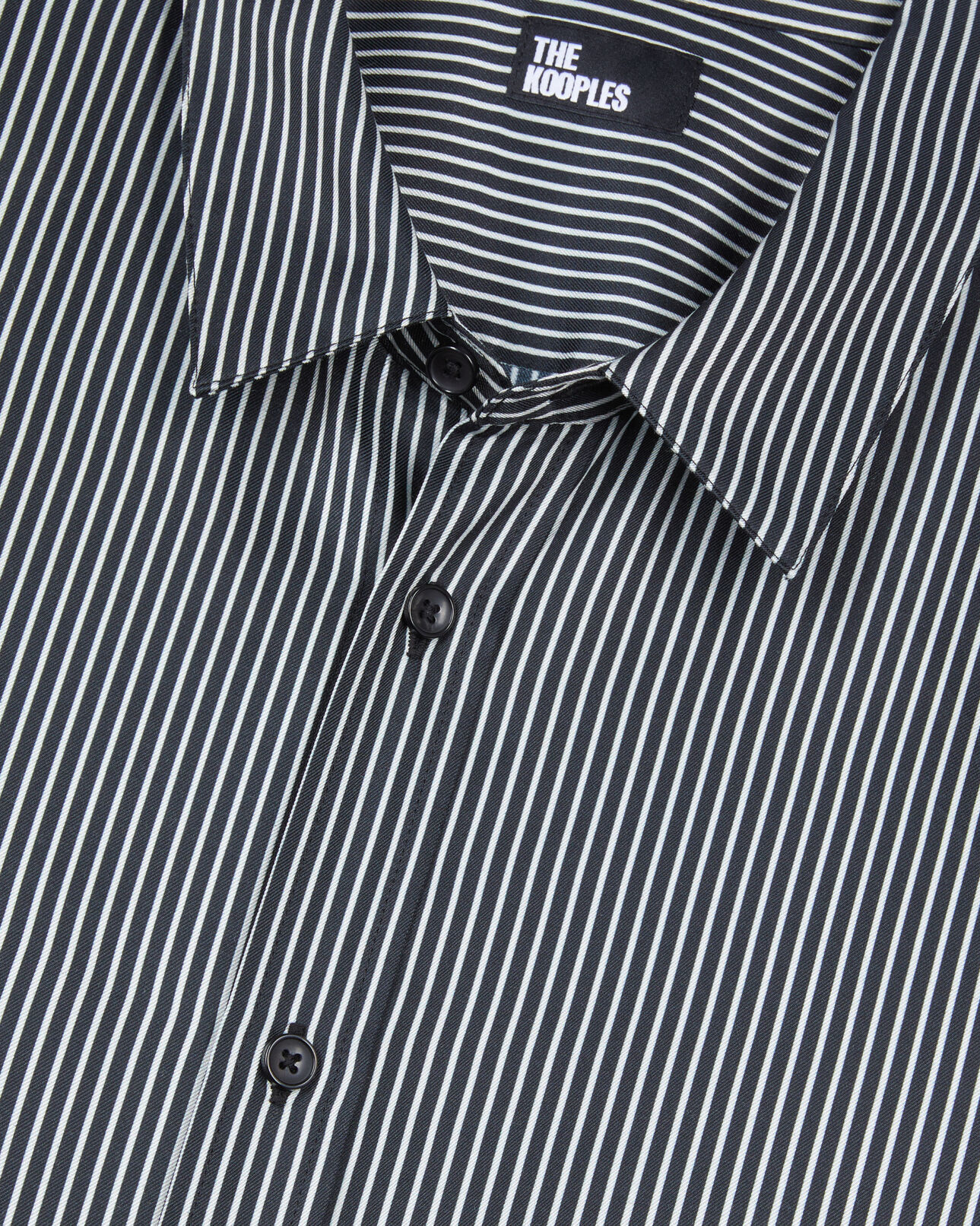 The Kooples MEN BLACK WHITE black and white striped shirt