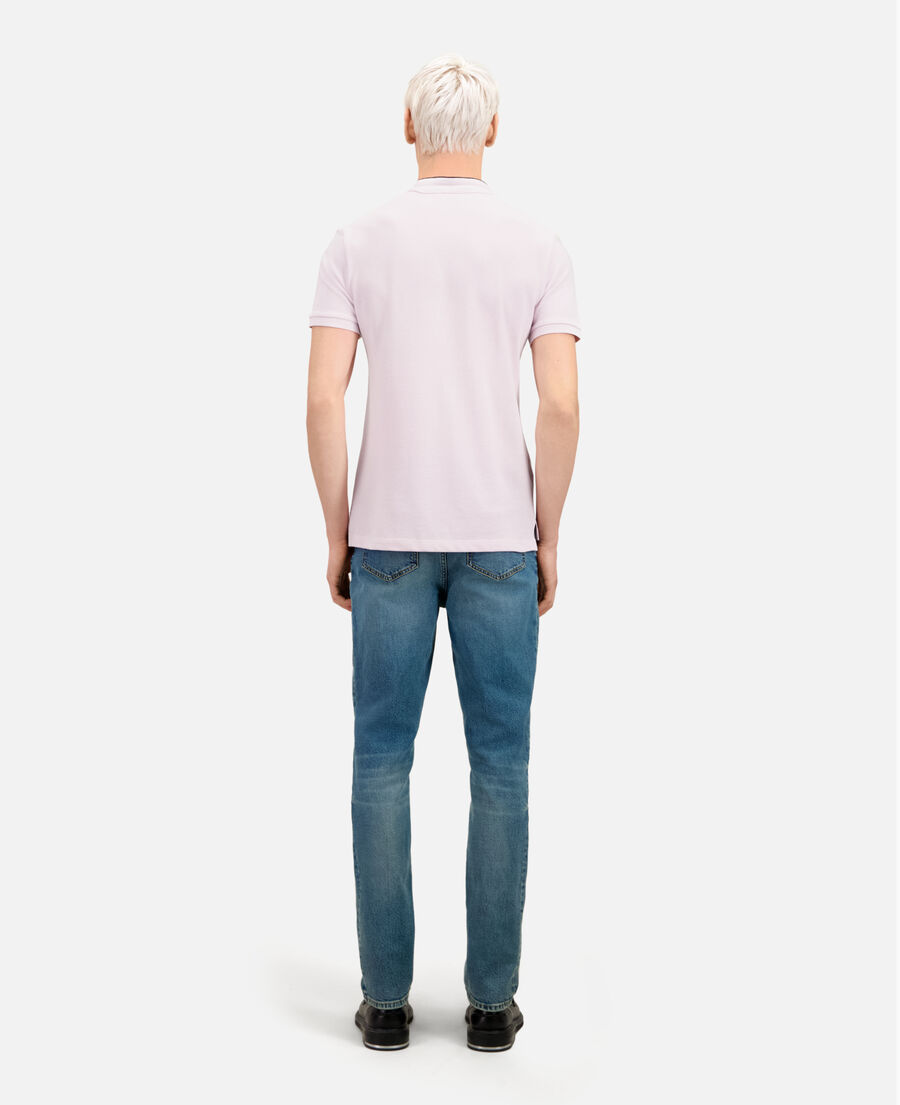pink cotton polo t-shirt