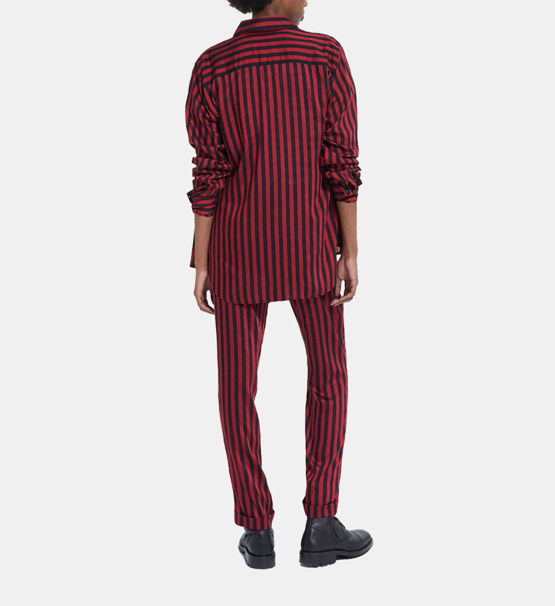 Red and black hotsell striped shirt h&m