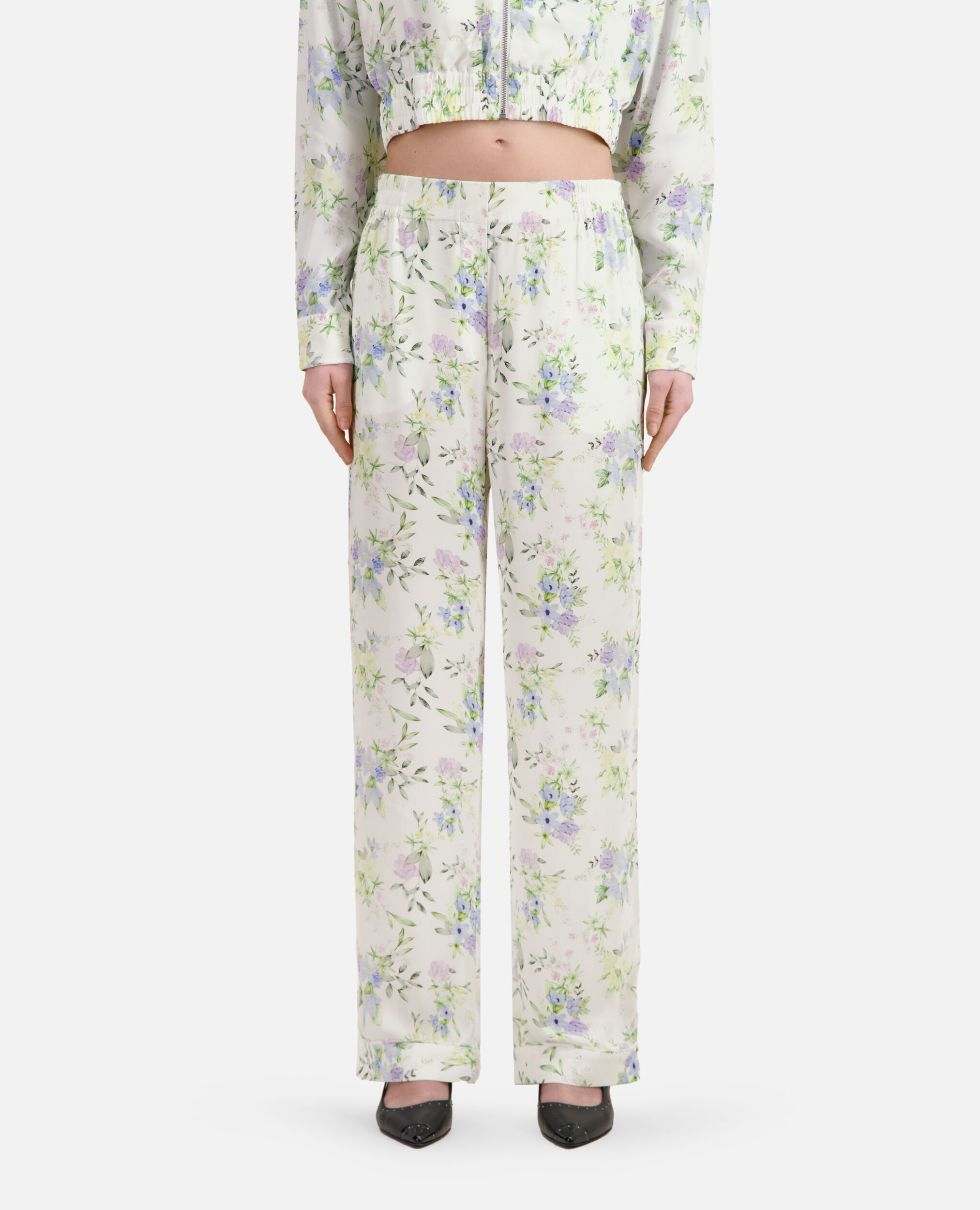 Printed trousers, LIGHT BLUE/WHITE, hi-res image number null