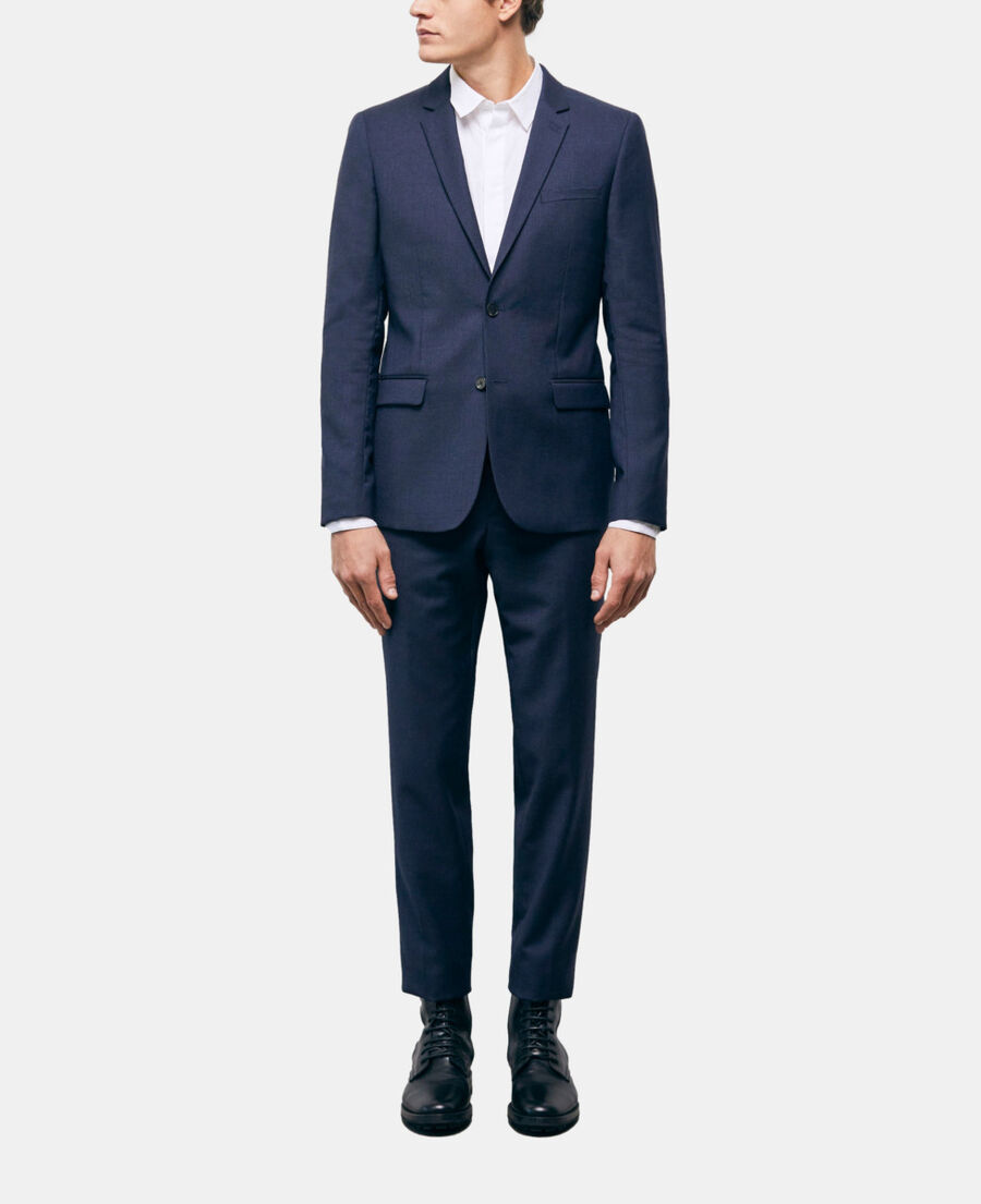 navy blue wool suit jacket