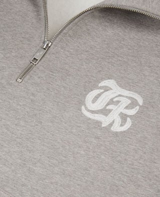 The Kooples H ARDOISE grey sweatshirt with blazon serigraphy