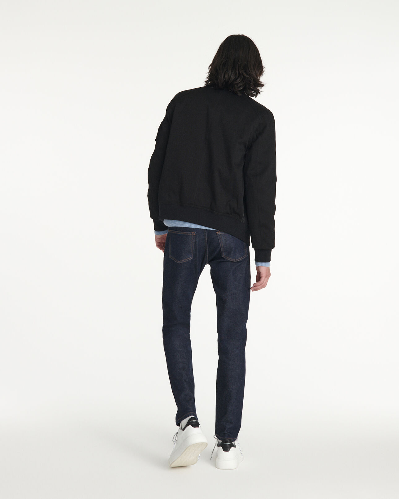 The Kooples HOMBRE BLACK chaqueta bomber piel negra bolsillo
