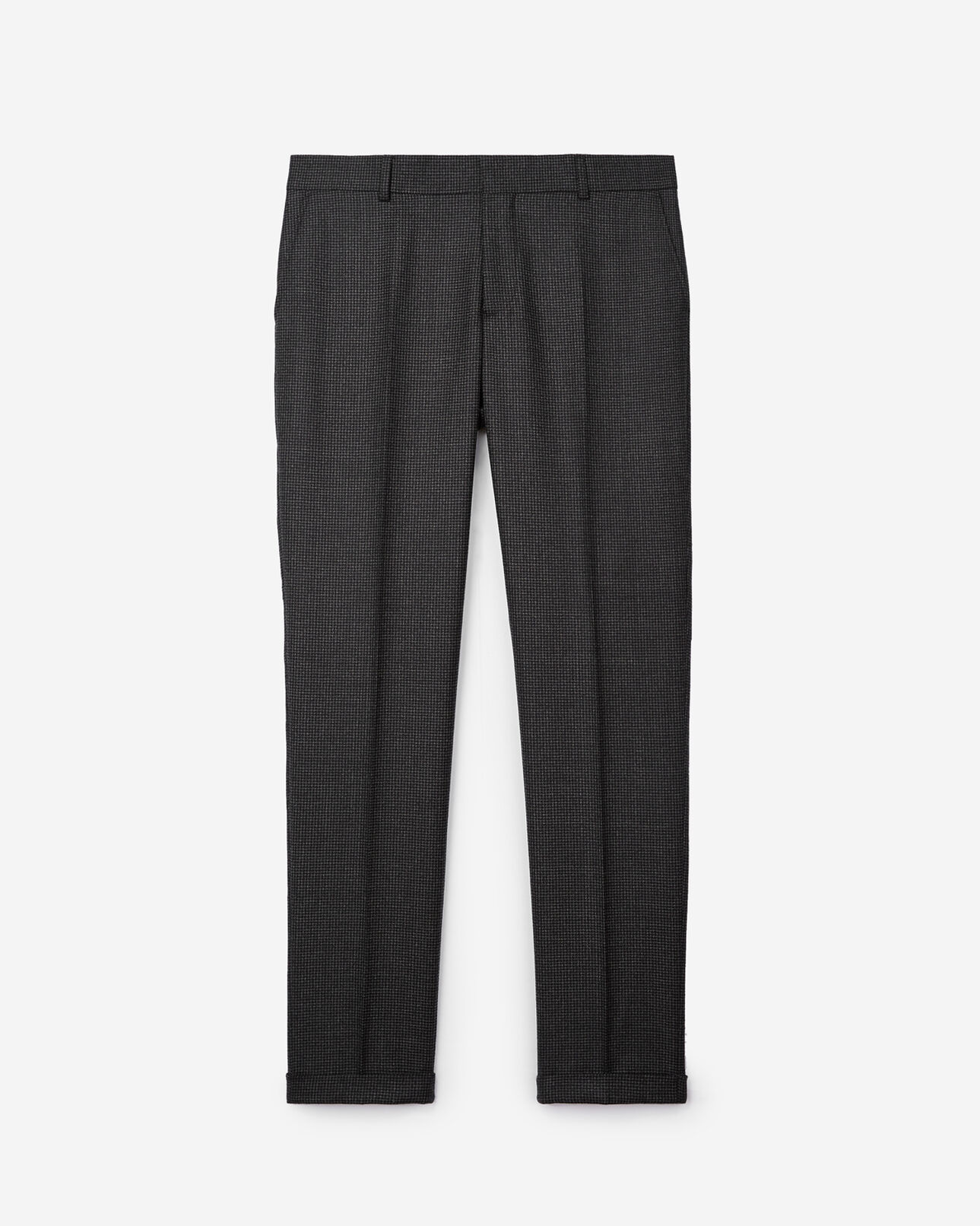 The Kooples HOMME BLACK GREY pantalon de costume laine gris faded wool