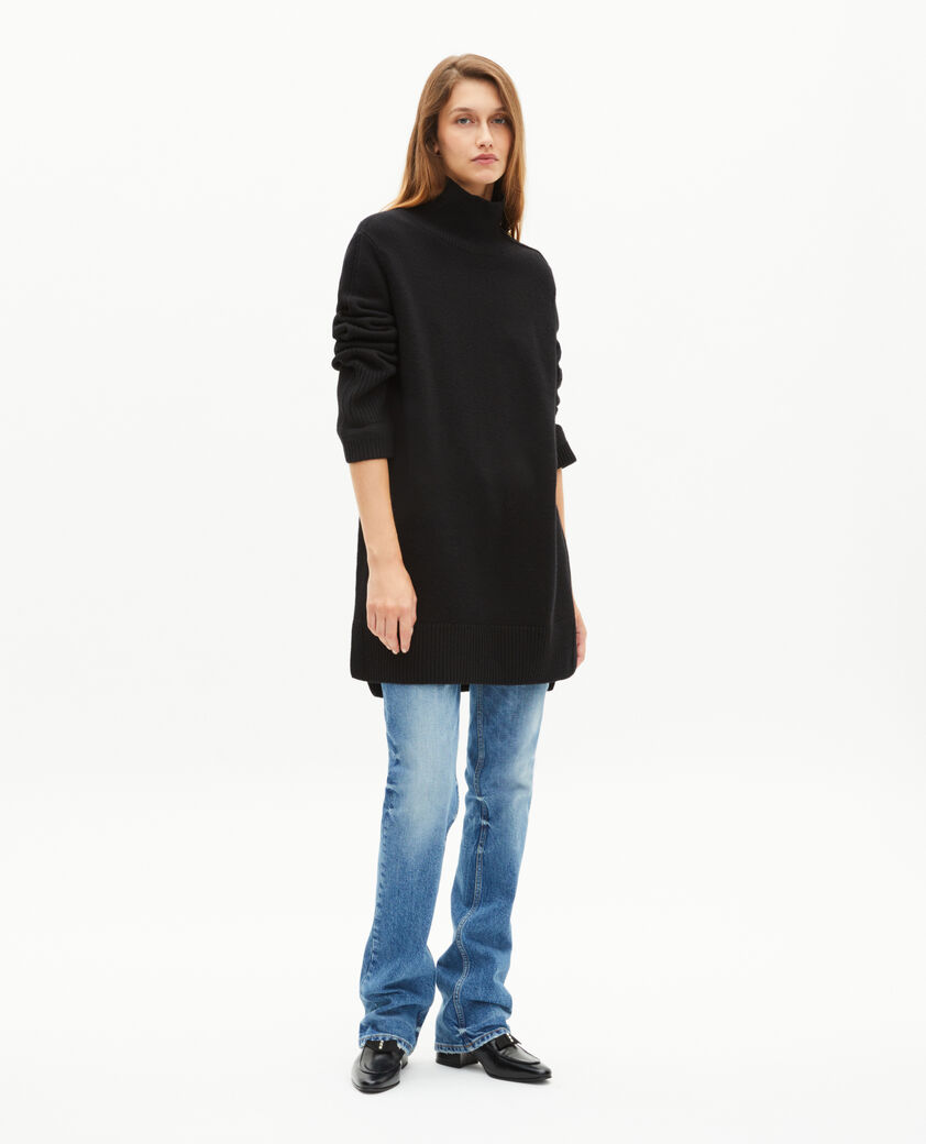 The Kooples WOMEN BLACK short dress in black wool