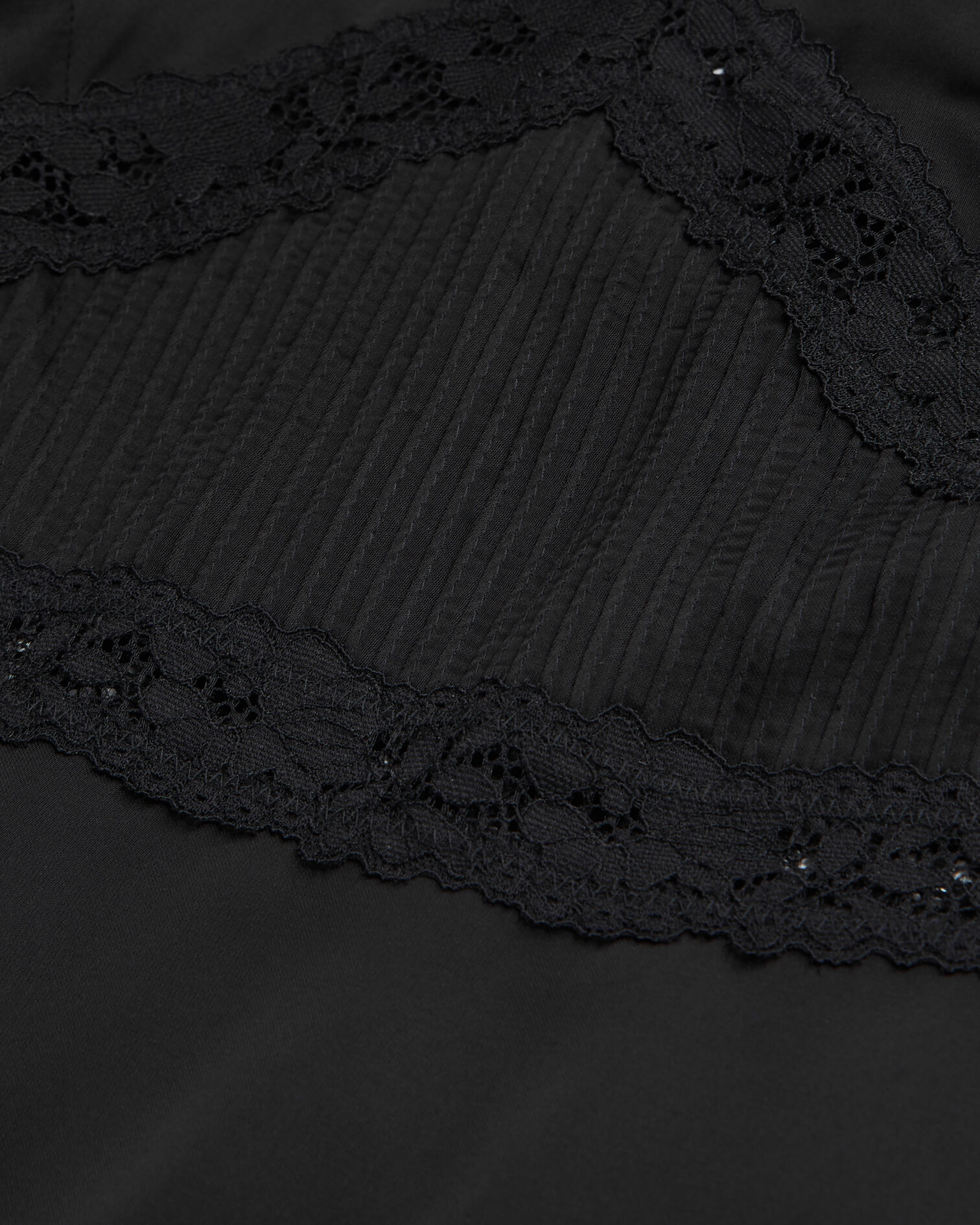 Top noir avec détails en dentelle, BLACK, hi-res image number null