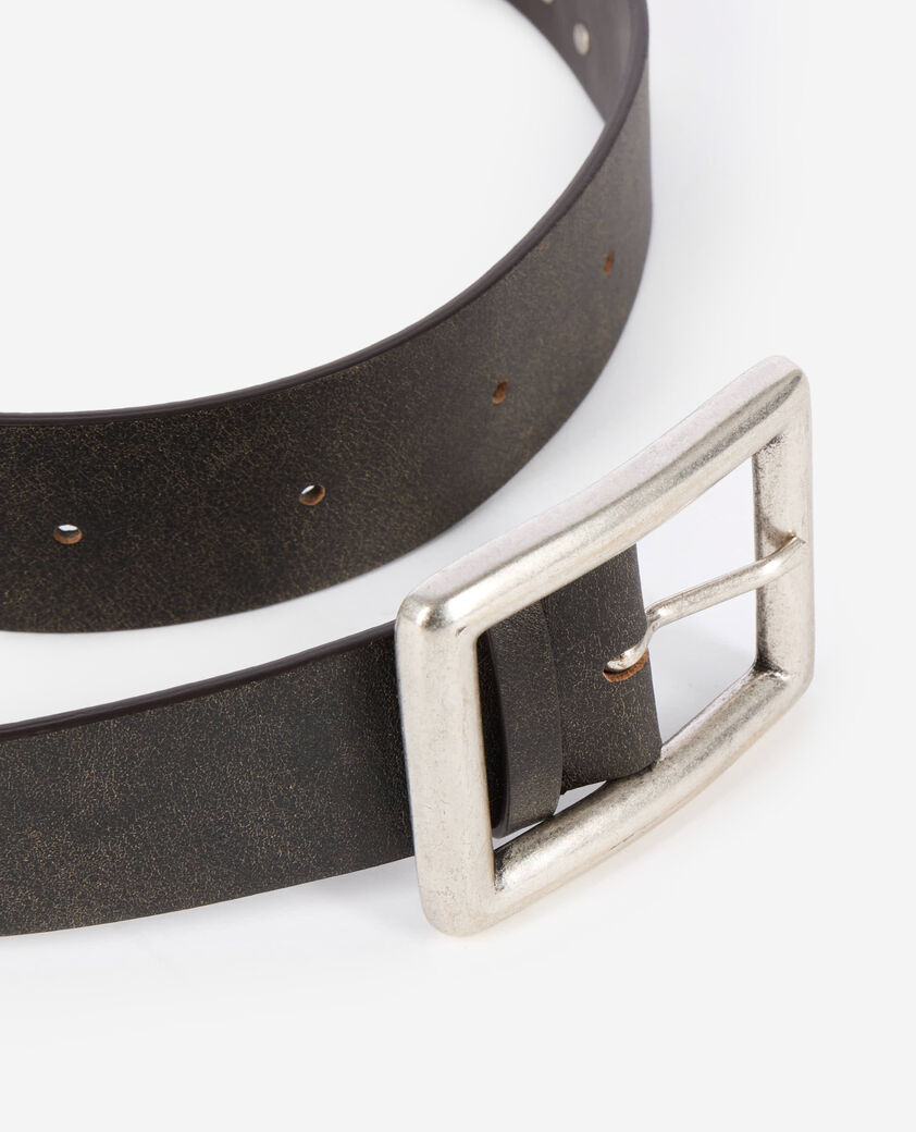 The Kooples WOMEN BROWN brown studded leather belt