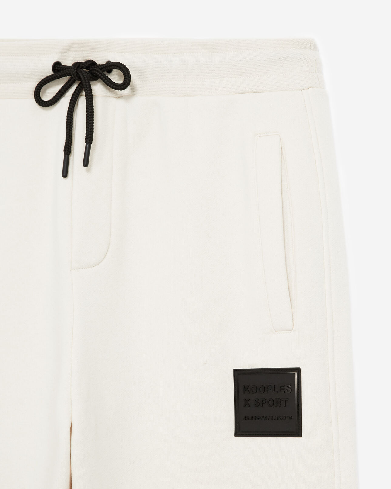 The Kooples HOMME OFF WHITE jogging écru à patch logo the kooples