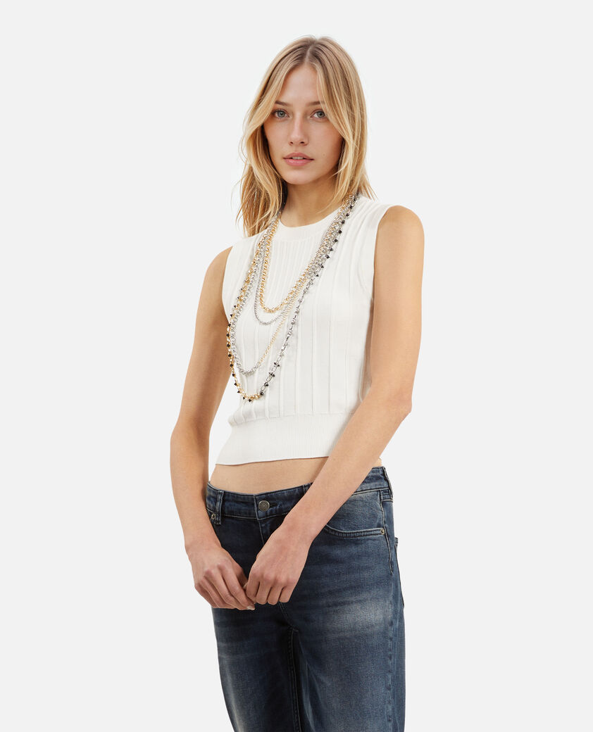 The Kooples WOMEN SILVER / GOLD 4-row gold and silver necklace