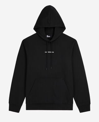 The Kooples MEN BLACK black hoodie with skull heart serigraphy
