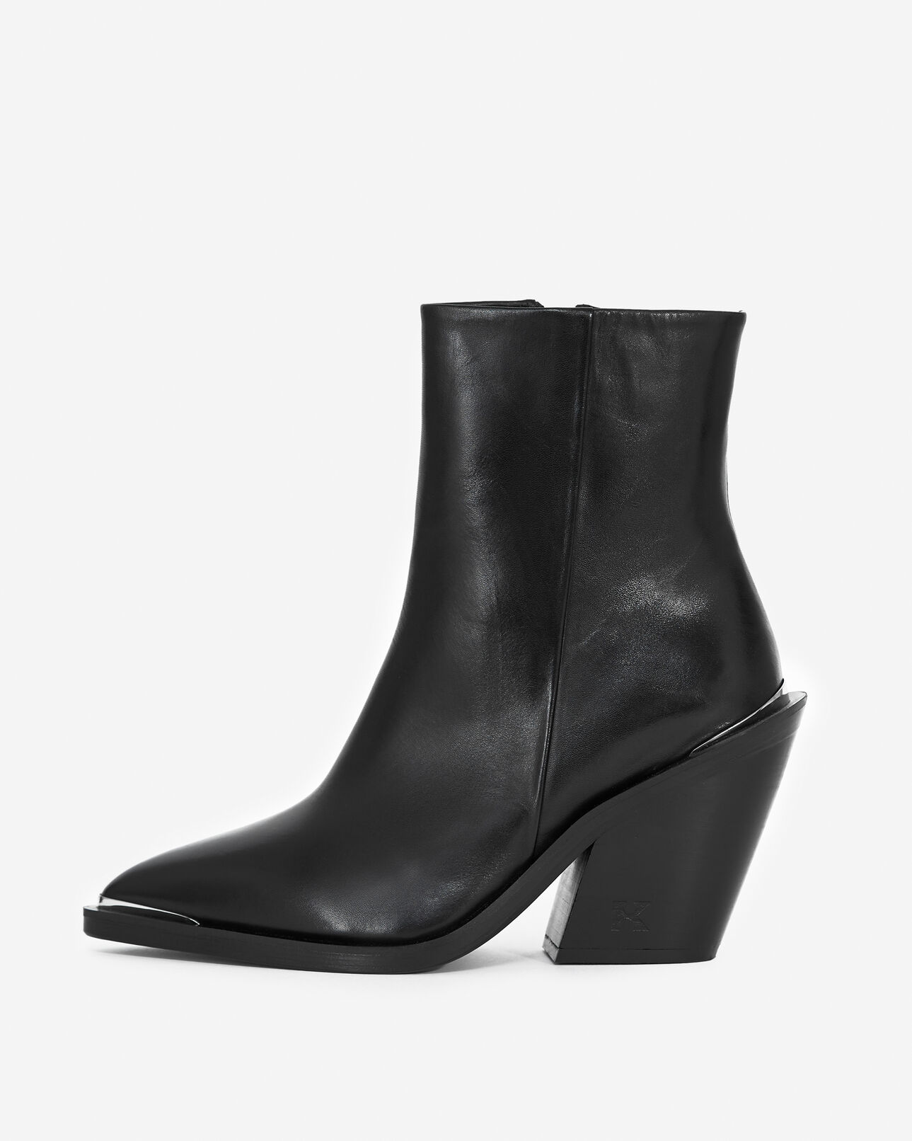 The Kooples FEMME BLACK bottines noires à talons façon santiag