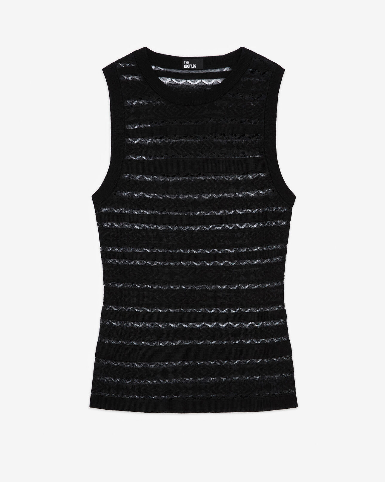 The Kooples FEMME BLACK top en laine noir