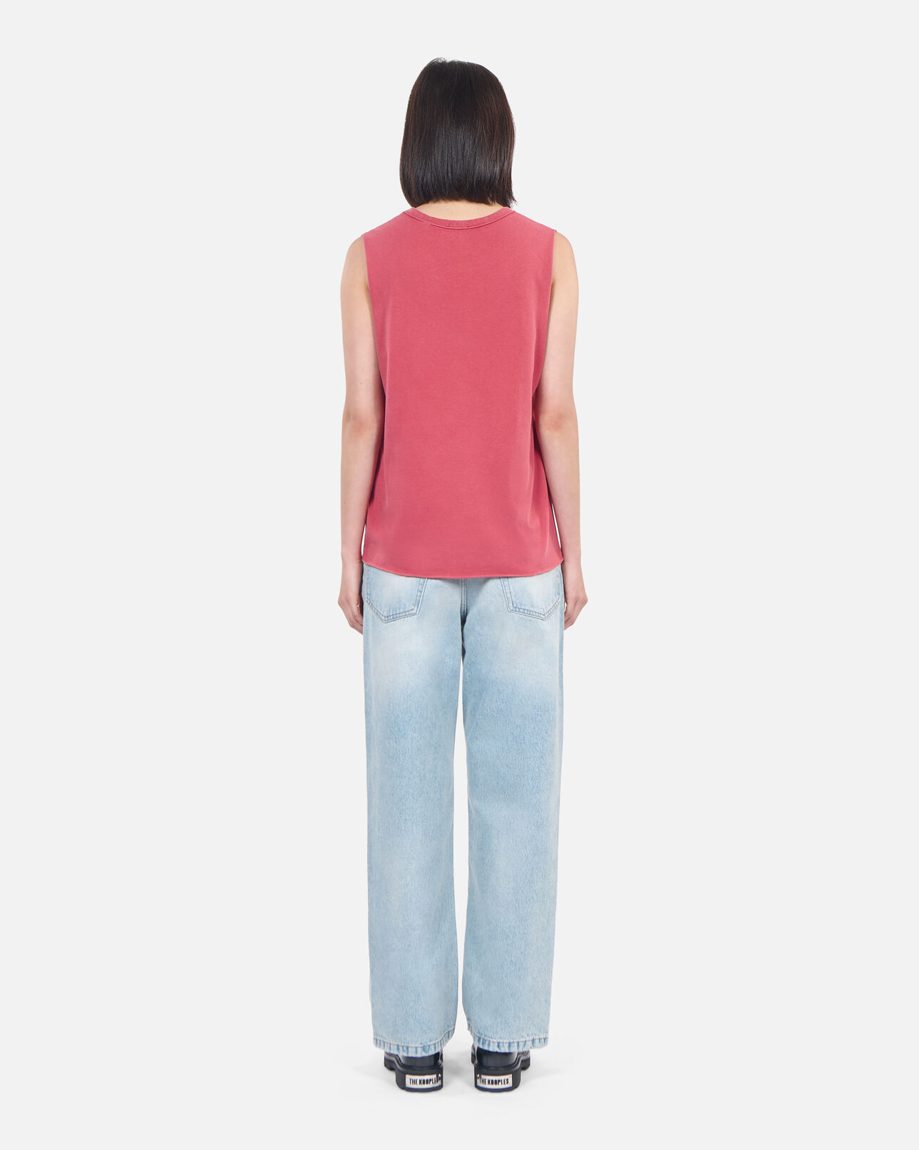The Kooples WOMEN RUBIS red eternal life tour serigraphy tank top