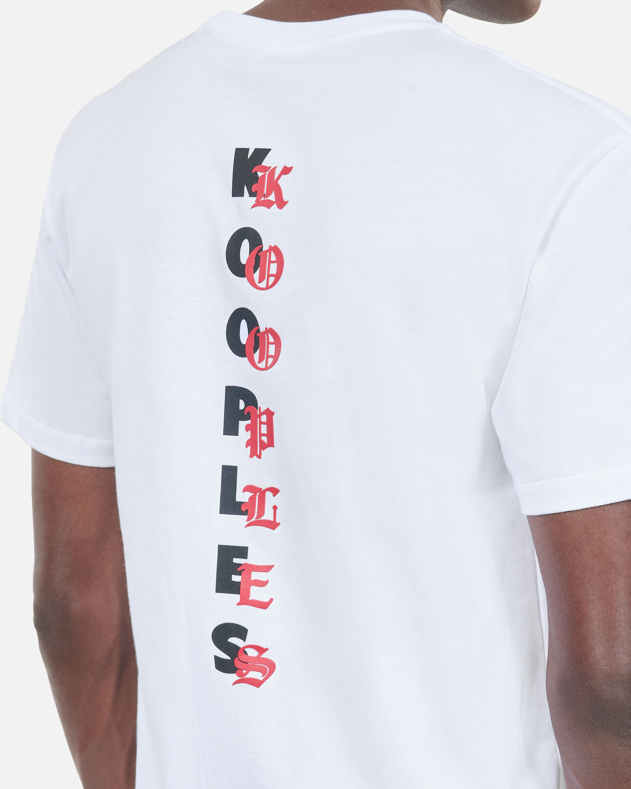 The Kooples HERREN WHITE weißes t-shirt mit siebdruck für herren