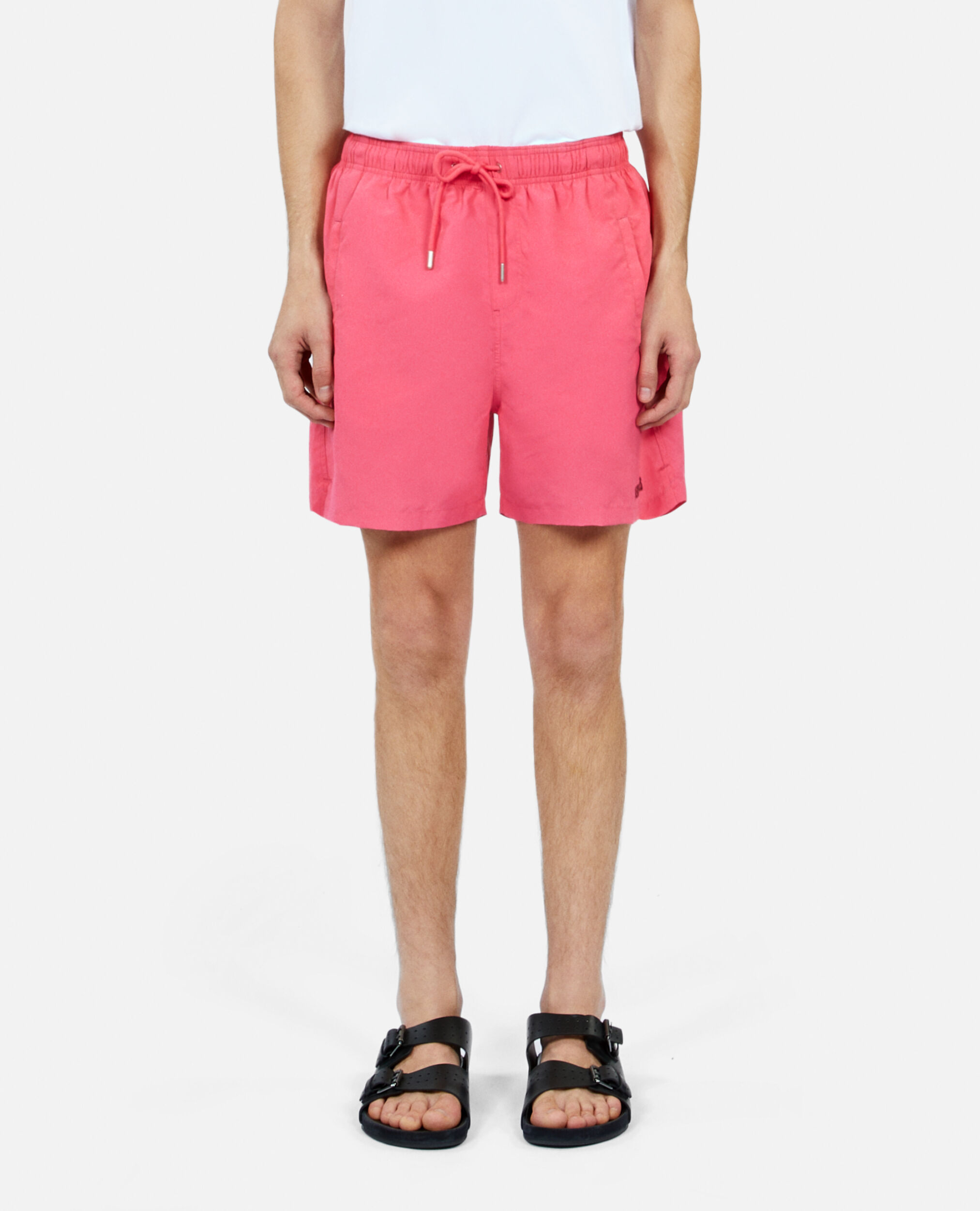 Rosa Badeshorts mit „What is“-Schriftzug, RETRO PINK, hi-res image number null
